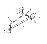 Пластина фиксации поворота 2-Х ТАКТНОГО ПЛМ MERCURY 90 Серийный номер от 9793577 до 0P016999